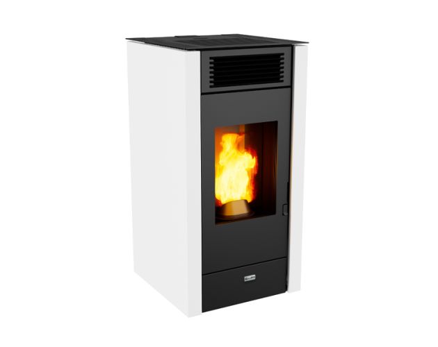 Estufa de pellet 12kW blanco Stove Canadian