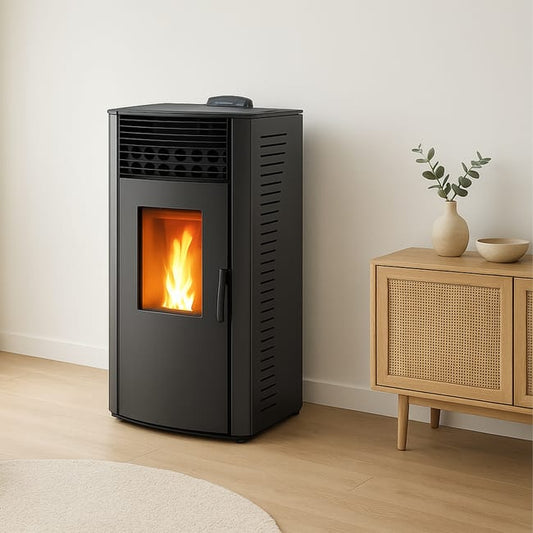 Estufa de pellets de aire Anita 12 kW Sannover Negro