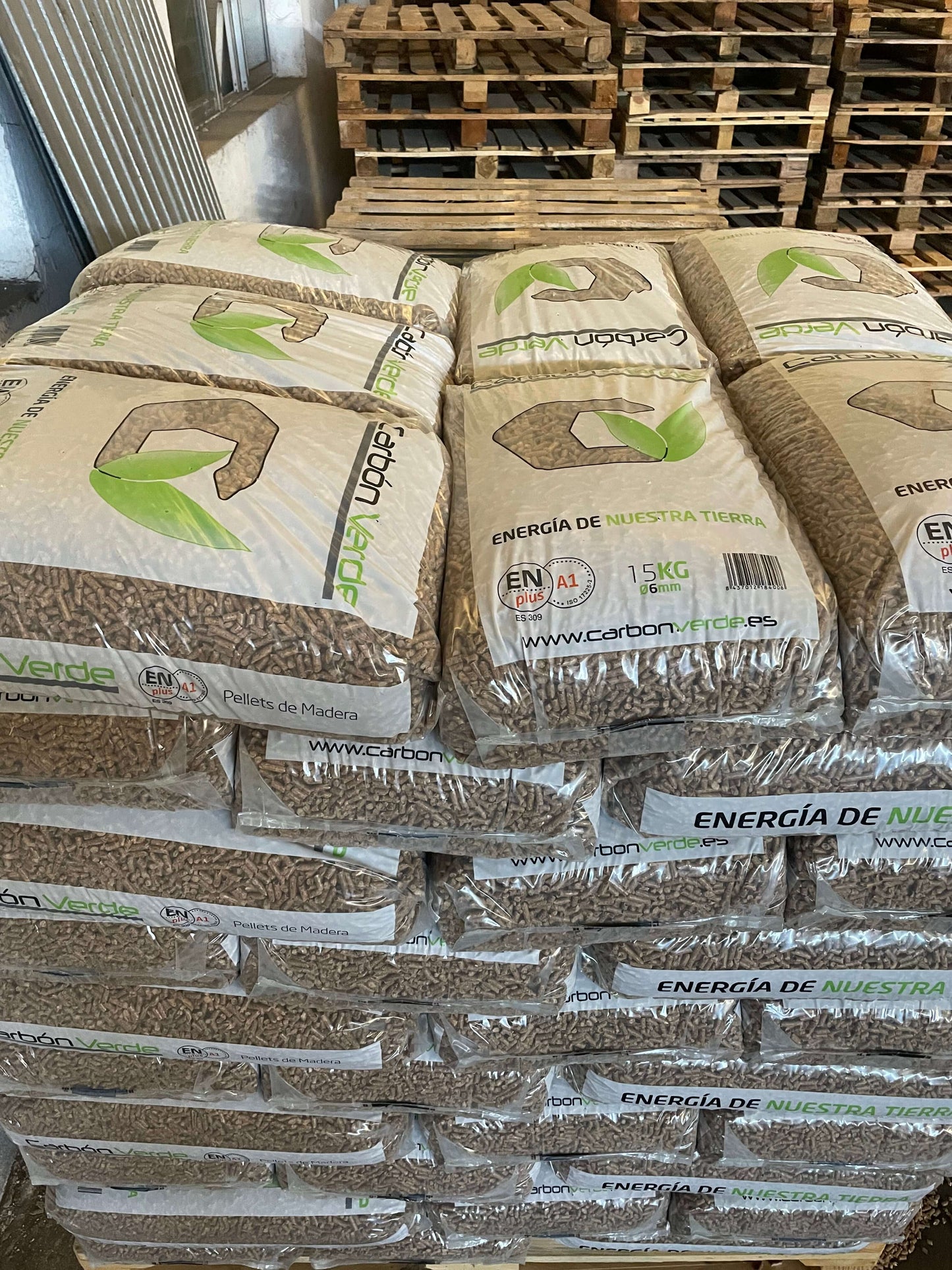 Carbon verde pellet 70 sacos