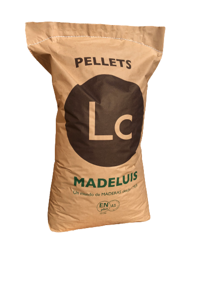 Madeluis pellet envase eco 65 sacos
